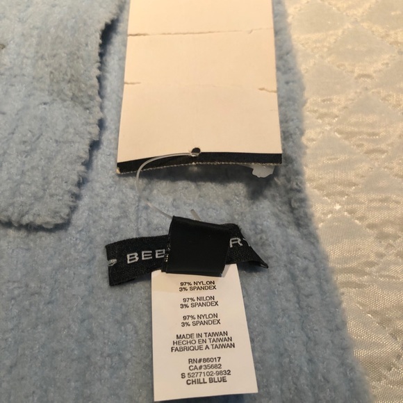 NWT Bebe Sport Rib Baby FurScarf.Color:Chill Blue - Picture 2 of 4